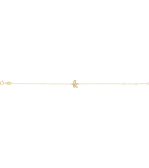 Brc957 Bracelet 14K Yellow Initial K 6 12-7 12 In Polished Initial Bracelet