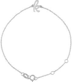 Brc957 Bracelet Sterling Silver Initial K 6 12-7 12 In Polished Initial Bracelet