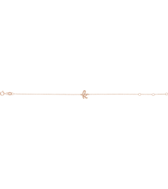 Brc957 Bracelet 14K Rose Initial K 6 12-7 12 In Polished Initial Bracelet