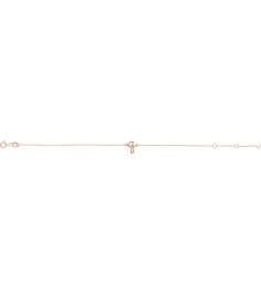 Brc957 Bracelet 14K Rose Initial Q 6 12-7 12 In Polished Initial Bracelet