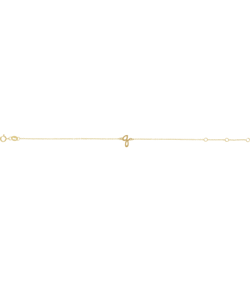 Brc957 Bracelet 14K Yellow Initial Q 6 12-7 12 In Polished Initial Bracelet