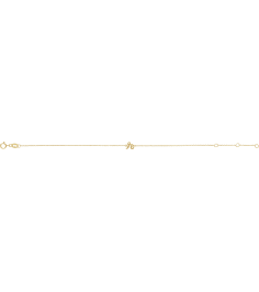 Brc957 Bracelet 14K Yellow Initial R 6 12-7 12 In Polished Initial Bracelet