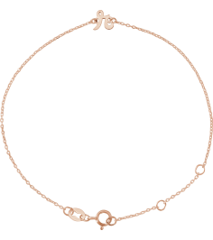Brc957 Bracelet 14K Rose Initial R 6 12-7 12 In Polished Initial Bracelet