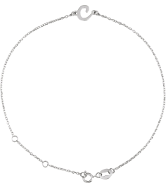 Brc957 Bracelet Sterling Silver Initial C 6 12-7 12 In Polished Initial Bracelet