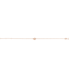 Brc957 Bracelet 14K Rose Initial E 6 12-7 12 In Polished Initial Bracelet