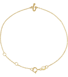 Brc957 Bracelet 14K Yellow Initial I 6 12-7 12 In Polished Initial Bracelet