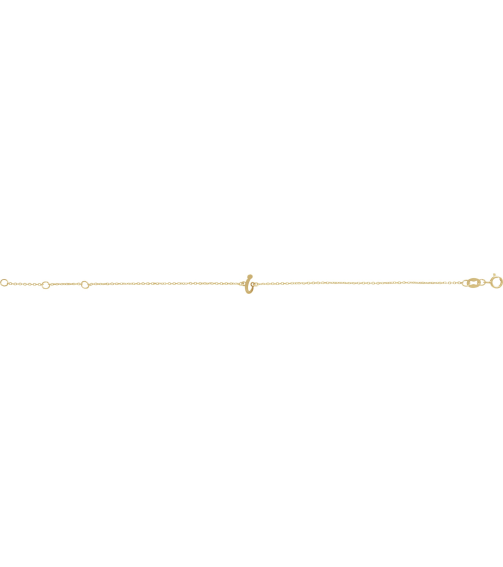 Brc957 Bracelet 14K Yellow Initial I 6 12-7 12 In Polished Initial Bracelet