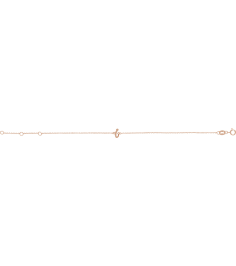 Brc957 Bracelet 14K Rose Initial I 6 12-7 12 In Polished Initial Bracelet