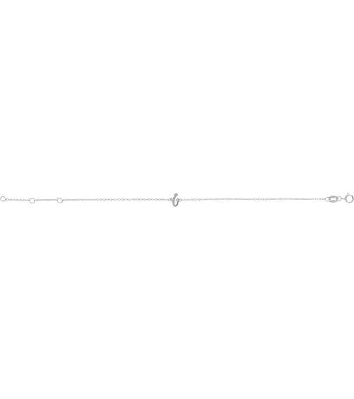Brc957 Bracelet Sterling Silver Initial I 6 12-7 12 In Polished Initial Bracelet