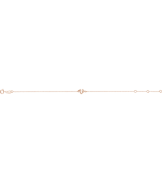Brc957 Bracelet 14K Rose Initial V 6 12-7 12 In Polished Initial Bracelet