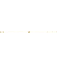 Brc957 Bracelet 14K Yellow Initial Z 6 12-7 12 In Polished Initial Bracelet