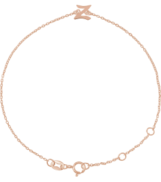 Brc957 Bracelet 14K Rose Initial Z 6 12-7 12 In Polished Initial Bracelet