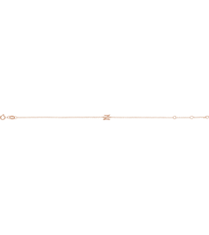 Brc957 Bracelet 14K Rose Initial Z 6 12-7 12 In Polished Initial Bracelet