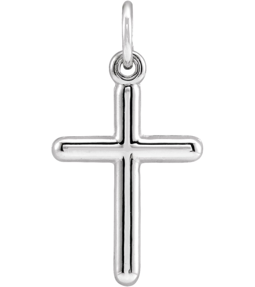 R41148 Pendant Sterling Silver 16.8 X 9 Mm Polished Cross Pendant