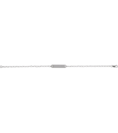 Brc936 Bracelet 14K White 23.6 X 5 Mm 7 In Polished Engravable Bar Bracelet