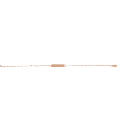 Brc936 Bracelet 14K Rose 23.6 X 5 Mm 7 In Polished Engravable Bar Bracelet