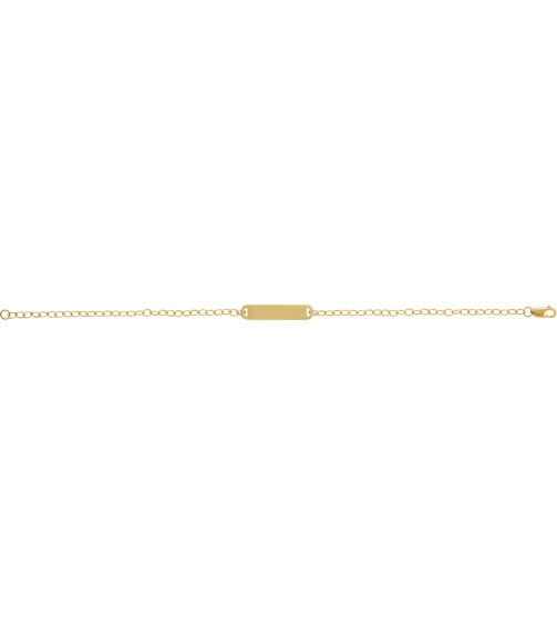 Brc936 Bracelet 14K Yellow 23.6 X 5 Mm 7 In Polished Engravable Bar Bracelet