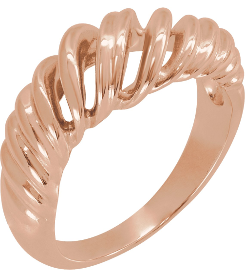 5540 Ring 14K Rose Polished Dome Wrap Ring