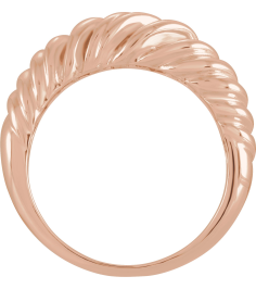5540 Ring 14K Rose Polished Dome Wrap Ring