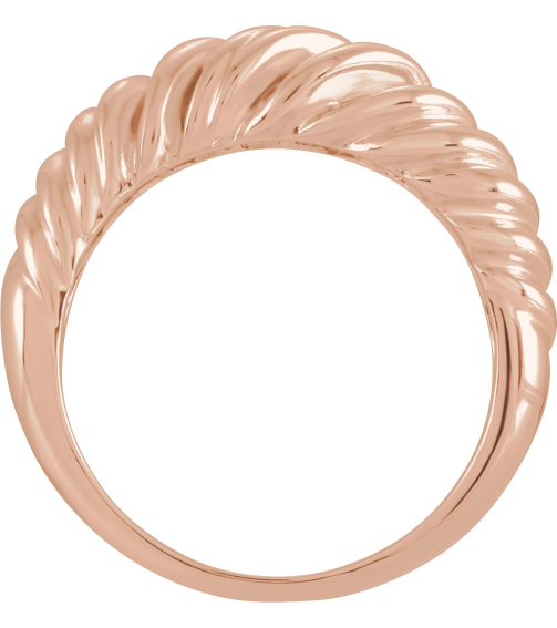 5540 Ring 14K Rose Polished Dome Wrap Ring