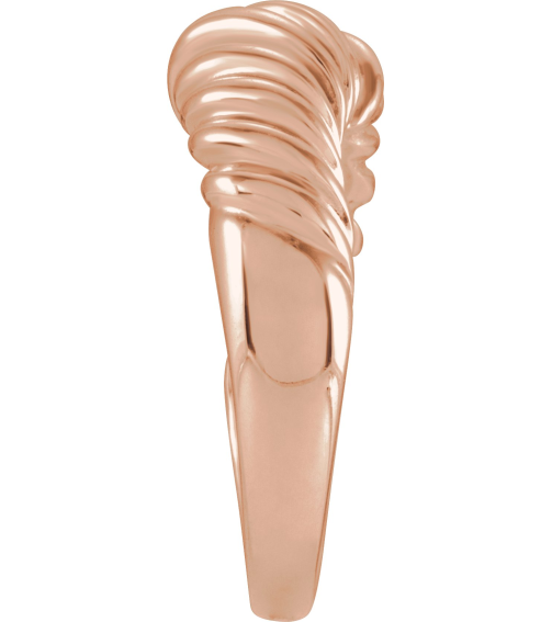 5540 Ring 14K Rose Polished Dome Wrap Ring