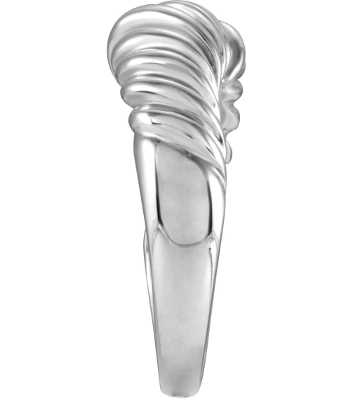 5540 Ring Platinum Polished Dome Wrap Ring