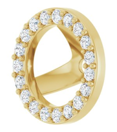 88306 Set 14K Yellow 6 Mm Pair Polished 14 Ctw Lab-Grown Diamond Halo-Style Earring Jackets