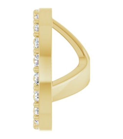 88306 Set 14K Yellow 6 Mm Pair Polished 14 Ctw Lab-Grown Diamond Halo-Style Earring Jackets