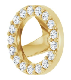 88306 Set 14K Yellow 5.5 Mm Pair Polished 14 Ctw Lab-Grown Diamond Halo-Style Earring Jackets