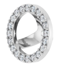 88306 Set 14K White 6.5 Mm Pair Polished 13 Ctw Lab-Grown Diamond Halo-Style Earring Jackets