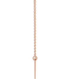 88620 Necklace 14K Rose 13.5 X 10 Mm 18 In Polished Engravable Elongated Heart Necklace