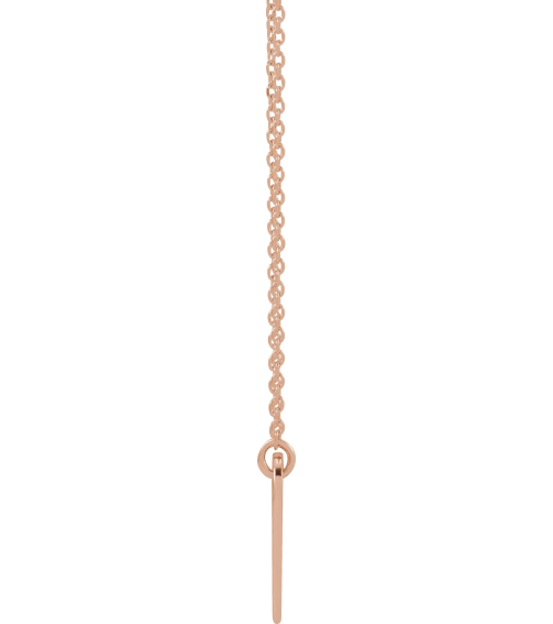 88620 Necklace 14K Rose 13.5 X 10 Mm 18 In Polished Engravable Elongated Heart Necklace
