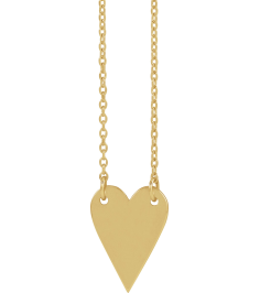 88620 Necklace 14K Yellow 13.5 X 10 Mm 18 In Polished Engravable Elongated Heart Necklace