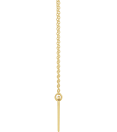 88620 Necklace 14K Yellow 13.5 X 10 Mm 18 In Polished Engravable Elongated Heart Necklace