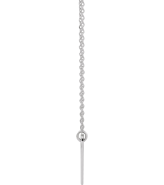 88620 Necklace Sterling Silver 13.5 X 10 Mm 18 In Polished Engravable Elongated Heart Necklace