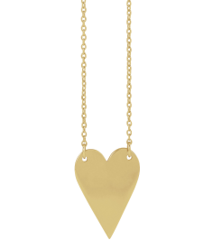 88620 Necklace 14K Yellow 18 X 13 Mm 18 In Polished Engravable Elongated Heart Necklace
