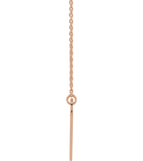 88620 Necklace 14K Rose 18 X 13 Mm 18 In Polished Engravable Elongated Heart Necklace