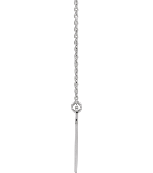 88620 Necklace Platinum 18 X 13 Mm 18 In Polished Engravable Elongated Heart Necklace