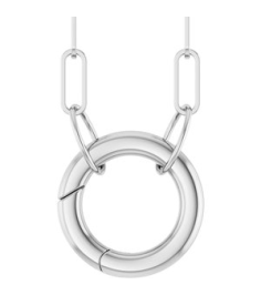 88629 Necklace Sterling Silver 12 X 12 Mm 16 In Polished Circle Charm Necklace
