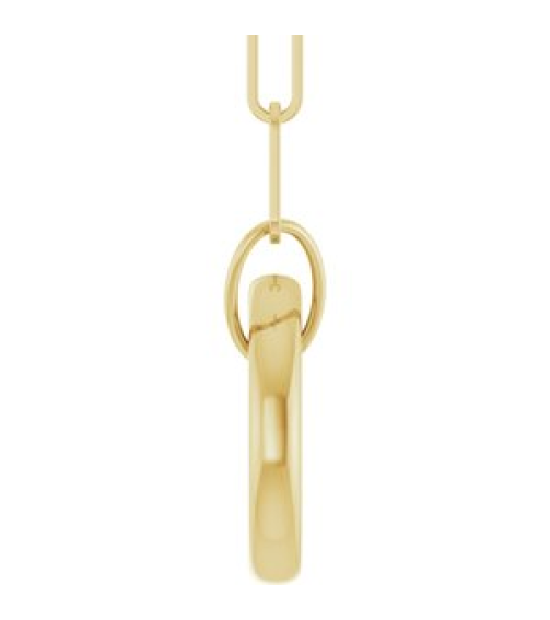 88629 Necklace 14K Yellow 12 X 12 Mm 16 In Polished Circle Charm Necklace