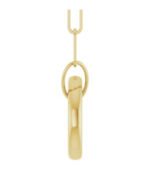 88629 Necklace 14K Yellow 12 X 12 Mm 18 In Polished Circle Charm Necklace