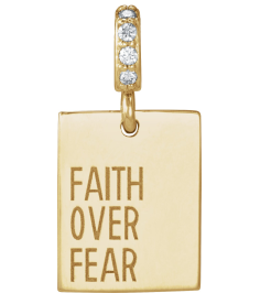 88627 Pendant Set 14K Yellow Round Natural Diamond 1Mm 0.02 Ctw I1, G-H Polished .02 Ctw Natural Diamond Faith Over Fear Pendant