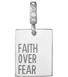 88627 Pendant Set Platinum Round Natural Diamond 1Mm 0.02 Ctw Si2-Si3, G-H Polished .02 Ctw Natural Diamond Faith Over Fear Pendant