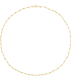Ch1246 14K Yellow Herringbone 1.6 Mm 16 In Spring Ring Polished Twisted Herringbone Chain