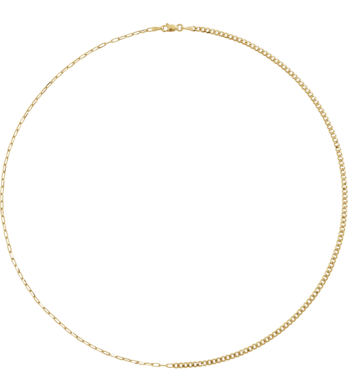 Ch1247 14K Yellow Paperclip-Style 2.7 Mm 16 In Lobster Clasp Polished Curb And Paperclip-Style 5050 Chain