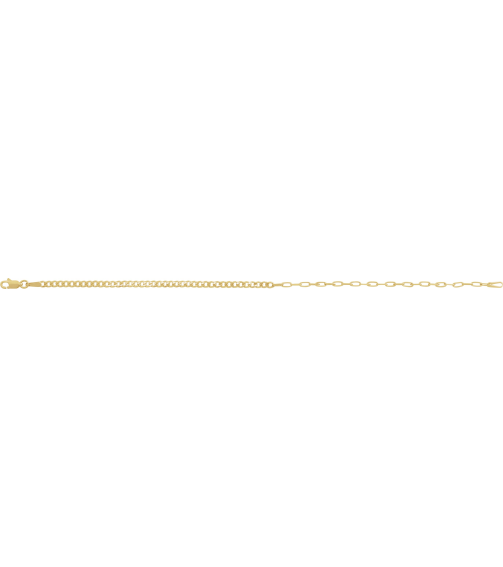 Ch1247 14K Yellow Paperclip-Style 2.7 Mm 7 In Lobster Clasp Polished Curb And Paperclip-Style 5050 Chain