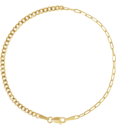 Ch1247 14K Yellow Paperclip-Style 2.7 Mm 7 In Lobster Clasp Polished Curb And Paperclip-Style 5050 Chain