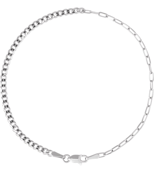 Ch1247 Sterling Silver Paperclip-Style 2.7 Mm 7 In Lobster Clasp Polished Curb And Paperclip-Style 5050 Chain