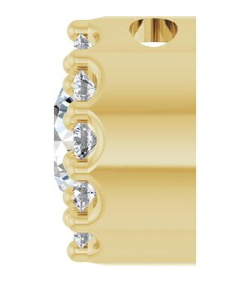 88590 Pendant Set 14K Yellow Round Natural Diamond 4Mm 13 Ctw Natural Diamond I1, G-H Polished 13 Ctw Natural Diamond Halo-Style Pendant