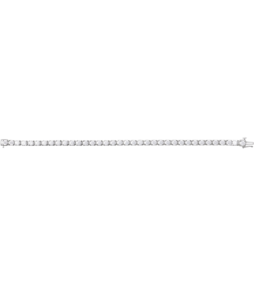653702 Bracelet Set 14K White Round Lab-Grown Diamond 3.9Mm 9 Ctw Si1-Si2, G-H 7 14 In Polished 9 Ctw Lab-Grown Diamond Line Bracelet